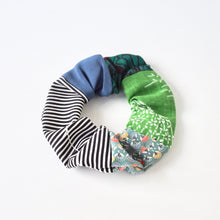 Load image into Gallery viewer, Scrunchie Silk Cotton Blue Green
